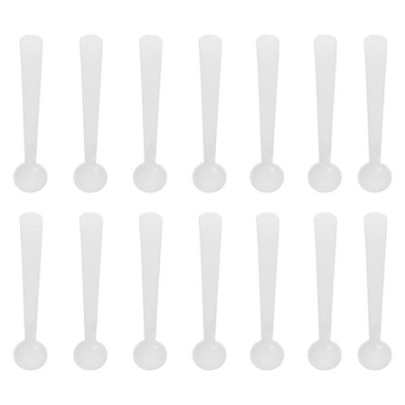 100 st mikrodoseringsskopor i PP, 2 g, små doseringsskopor för pulvermätning