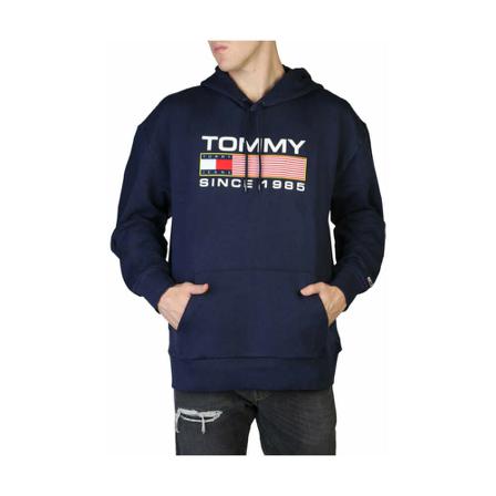 Tommy Hilfiger, Sweatshirts ; Hoodies Niebieski, Mężczyzna, Rozmiar: S