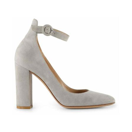 Gianvito Rossi Pre-owned, Pre-owned Gianvito Rossi Grey Suede Greta Mary Jane Pumps Grijs, Dames, Maat:38 EU