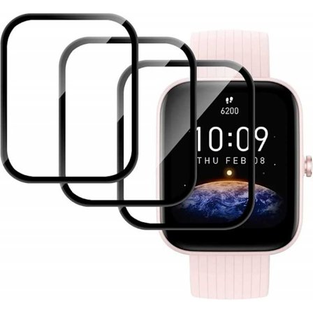 2-PACK Amazfit Bip 3 / 3 Pro Karkaistu Lasi FullFrame 3D 0,2mm 9H
