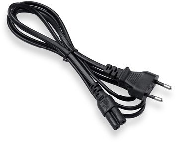 ON-Euro 2-pin power cable 1,5m black-Svart strømkabel 2-pin, 1,5 meter-Power-Skjøteledninger