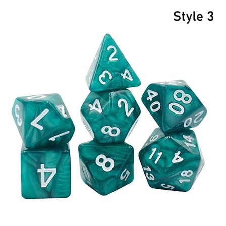 7 kpl / set DND Dice Polyhedral Dice STYLE 3 STYLE 3