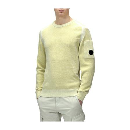 C.p. Company, Round-neck Knitwear Żółty, Mężczyzna, Rozmiar: S