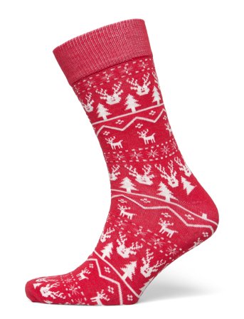Red Reindeer Socks Red Happy Seasons