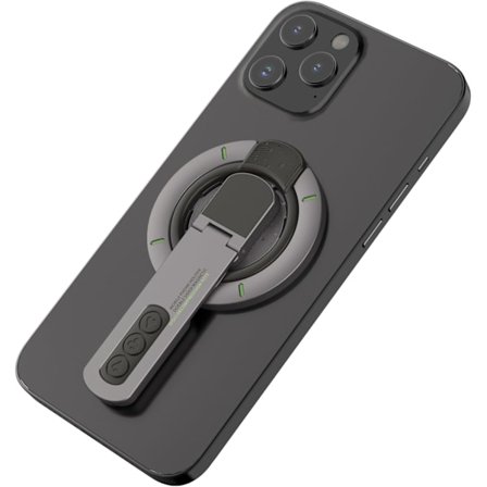 Dobbel magnetisk mobiltelefonholder med 360 roterende mobiltelefonholder, egnet for iPhone 16/15/14/13/12-serien (Svart)