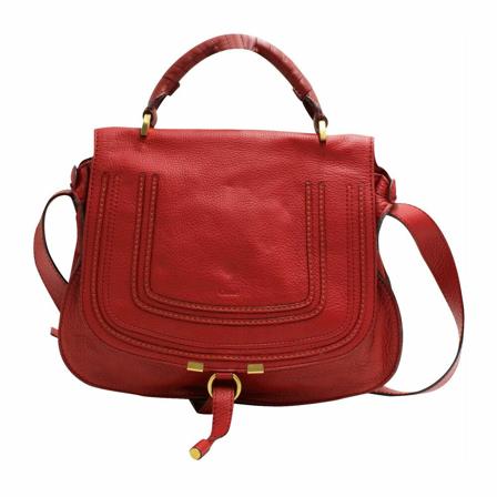 Chloé Leather Shoulder Tas , Rood , Dames , Maat: ONE Size Schoudertassen