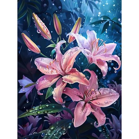 DIY Blomster Diamant Kunst Sæt til Voksne, 5D Blomster Diamant Maleri Sæt til Begyndere, Diamant Dot, Diamant Kunst Fuld Bor Ædelstens Maleri, Hjem 