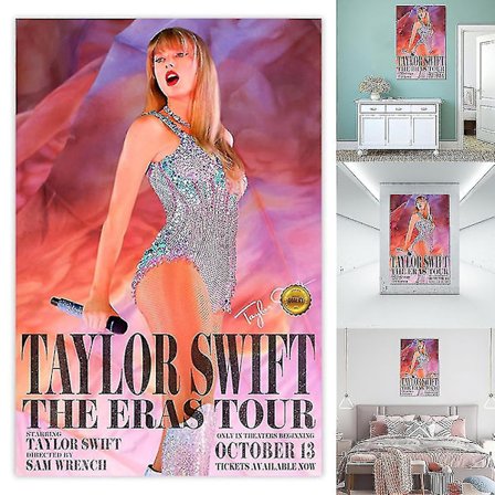 Taylor Swift The Eras Tour Poster Väggkonst 13 oktober World Tour Filmaffischer Swift Väggdekoration Oinramad Fans Present(30*45cm)
