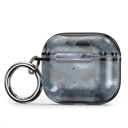 AirPods Pro 2 coolt fodral i kolfiberstil med spänne - Grå / Svart