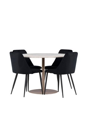 Venture Home - Lycke Spisebord med Night Spisebordsstol - Sort - Spisegrupper - Fra Homeroom