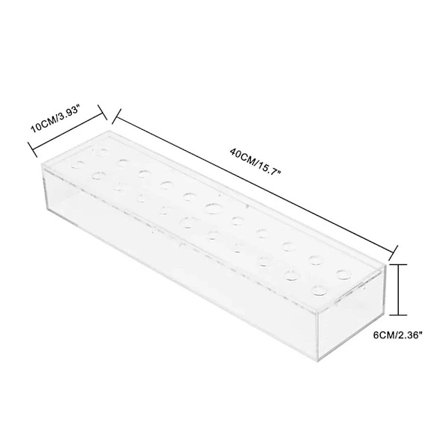 Blomstervase i akryl, blomstret midterstykke M M
