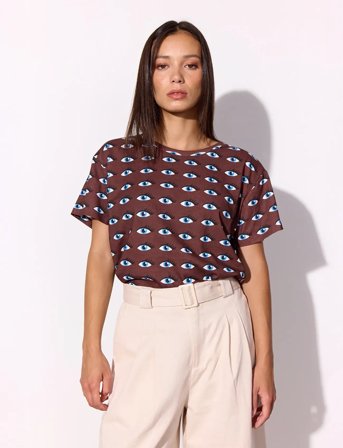 Hunkøn Eyes T-Shirt - Brown - XS