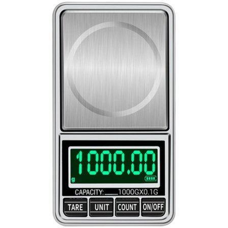 Bärbar elektronisk våg, precisionselektronisk våg, USB-kontakt, levereras utan batteri FCC/CE/ROHS-certifiering, 1kg/0.1g DH-938C