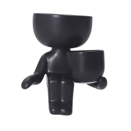 Abstraktit hahmot Kukkaruukut Keraaminen maljakko MUSTA A A