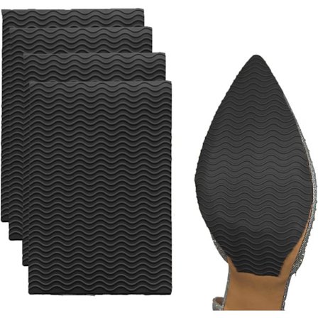 Sorte 4 stk. Sko Sole Beskyttere Sko Bunn Grip Pads Anti-Skli