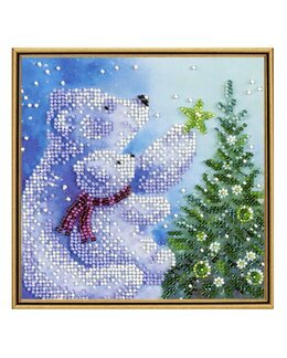 Perlenstickerei Eisbären - Abris Art