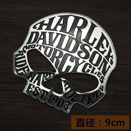 Aluminiumskallklistermärken för Harley Davidson Sportster - Dekorativa tillbehör för motorcykellogotyp