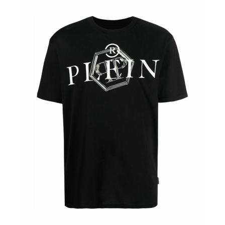 Philipp Plein, Round-Neck T-Shirt Czarny, Mężczyzna, Rozmiar: L