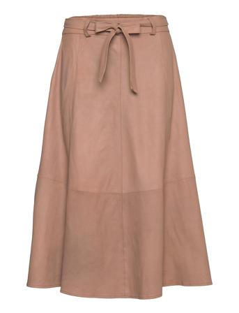 50158 Knelangt Skjørt Beige DEPECHE*Betinget Tilbud