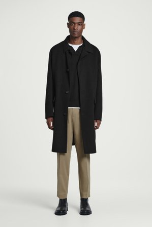 COS Men's Slim Fit Cotton Trousers in Beige