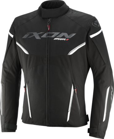 Motorradjacke Ixon Striker 2 Schwarz/Weiß 4XL