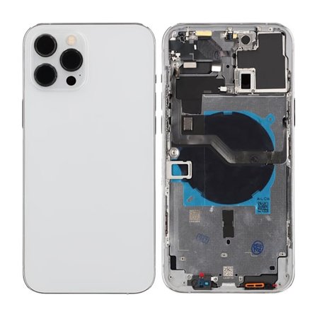 iPhone 12 Pro Max Back Cover Complete OEM White With Small Parts
