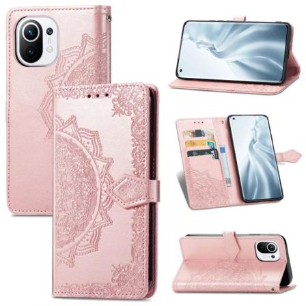 Xiaomi Mi 11 - Mandala Läder Fodral - Roséguld Roséguld