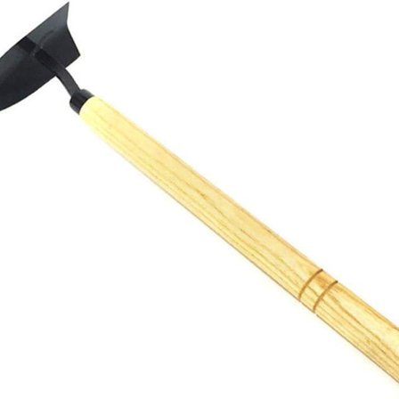 Gartner hakke, stålhoved, træskaft, hakke, lugning, KLB