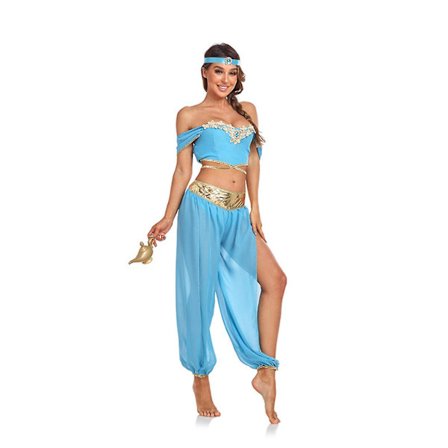 2023 Ny, amp Of Aladdin Jasmine Princess Dress Made Cosplay Costume