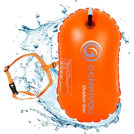 Avovesiuimarin kelluke - puhallettava hinauskelluke ilmapussi | Kirkkaan värinen turvallisuuskelluke | Paksu