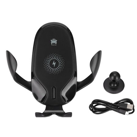 Trådlös billaddare för montering i bilen 360° justerbar mobiltelefonladdare för iPhone 12 11 XS XR