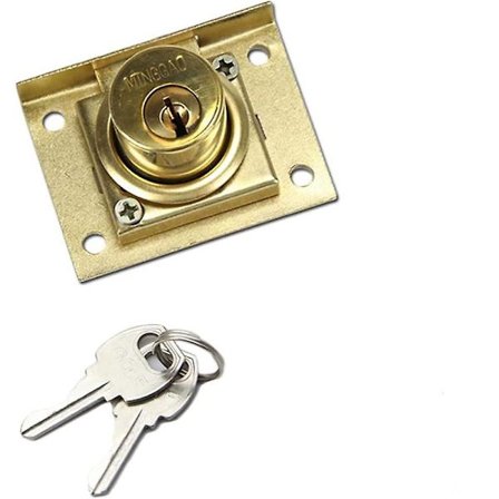Kamslås Möbel Låskolv Mässing Kamslås Skåp Skåpdörrlås med Nyckel för Brevlådor, Skåp, Skåp
