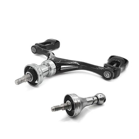 Spinnfiskehjul Erstatning Dobbel Håndsveiv Karbonarm Fiskehjul DIY Modifisert Fiskeutstyr for KAST