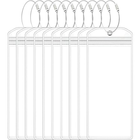 10 stk. koffertmerkelapper med glidelås og stålsløyfe,