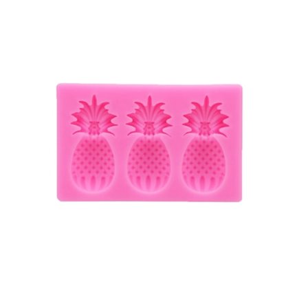 Jordgubbs Ananas Silikonform Fruktformad Resin Form Choklad Godisform 3D Sommar Frukt-Isform Tårtdekoration