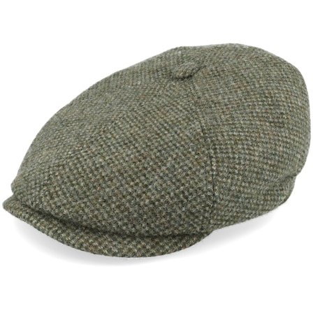 Stetson - Green - flatcap - Cap - 6-panel Cap Wool Olive Flat Cap - Hatstore