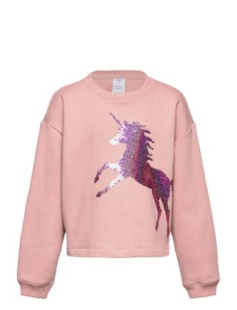 Kids Interactive Graphic Sweatshirt Sweatshirt Trøje Lyserød GAP