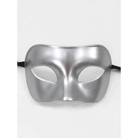 14 Stilar Halloween Mask Halv Ansikte Vuxen Fest Gentleman Maskerad Jul Halloween Cosplay Prestanda Mask Bal (silver)