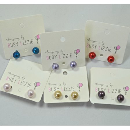 Helmiäiskorvakorut, Gloss - Busy Lizzie