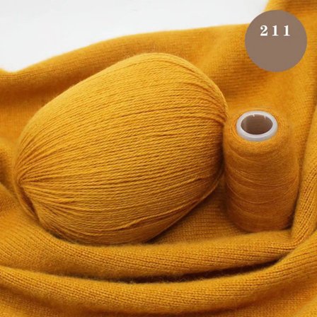 Mongoliskt kashmirgarnsats för handstickat hantverk Bolscarf Ull 50 Plus 20 G/lot