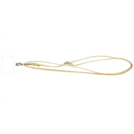 Universal crossbody-nackrem i läder med transparent dyna - Gul