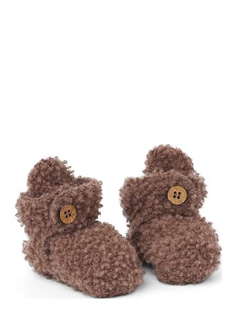 Booties Bouclé Merino Wool Brown Smallstuff