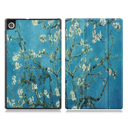 Lenovo Tab M10 HD Gen 2 flipfodral i läder med trefaldigt mönster - Vacker Blomma