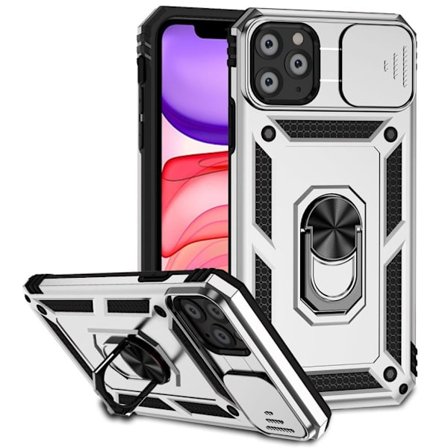 iPhone 11 Pro Case with Ring holder - Silver