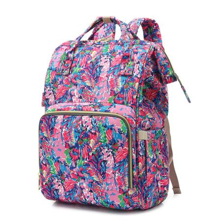 Bleievesker Mommy Bag Fashion out Oppbevaringsveske Multifunksjonell ryggsekk med stor kapasitet Colorful