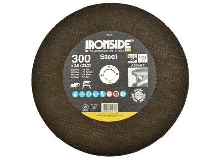 Ironside 201475 Kappeskive stål, 300 x 3,0 x 22 mm, Maskintilbehør & forbruk