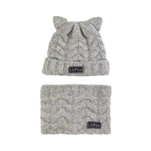 Kids - IKKS Gray Scarf Beanie Set 45cm (6-18 months) - Headwear - 45cm (6-18 months) -