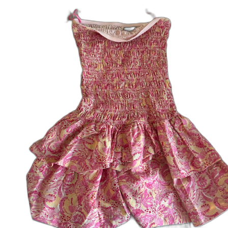 Rosa mönstrad kortklänning från Gina Tricot