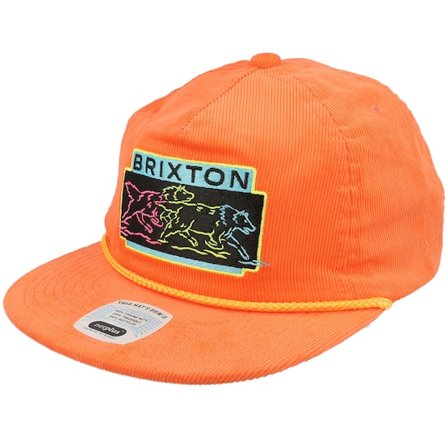 Brixton - Orange snapback Czapka Z Daszkiem - Neon Pack Mp Orange Snapback @ Hatstore