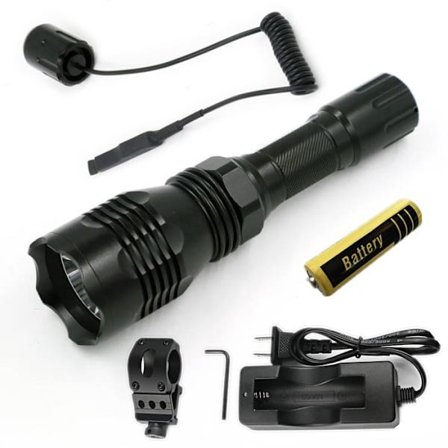 Taktisk lommelygte grønt lys stærkt lys langt lys udendørs udskifteligt rødt lys blåt lys hvidt lys genopladelig lommelygte